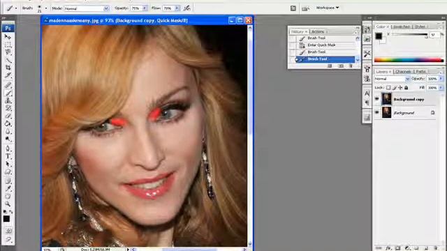 Adobe Photoshop makeover ( Madonna )