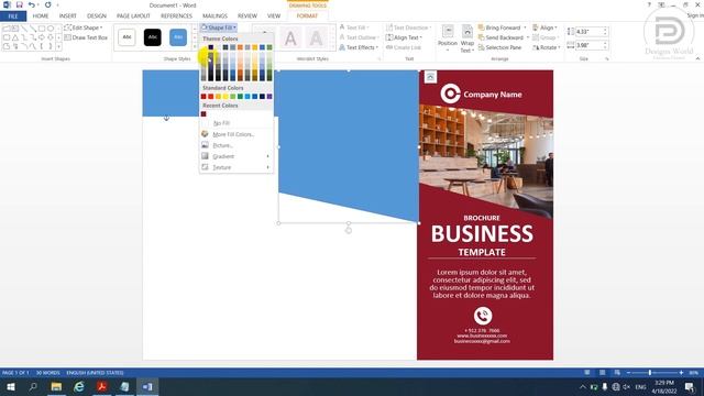 3 Fold (Tri-fold) Brochure Design in Microsoft Word Tutorial  ⬇ DOWNLOAD FREE (2022)