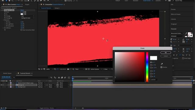 How To Change Object Colour in After Effects
