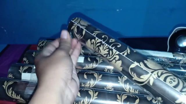 UNBOXING WALLPAPER DINDING STICKER BATIK EMAS