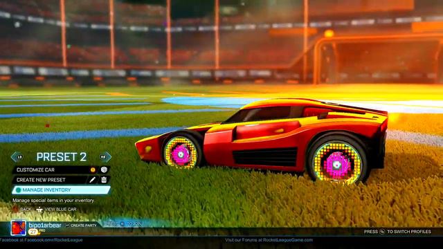 Rocket League Crimson Discotheque Wheels In Game