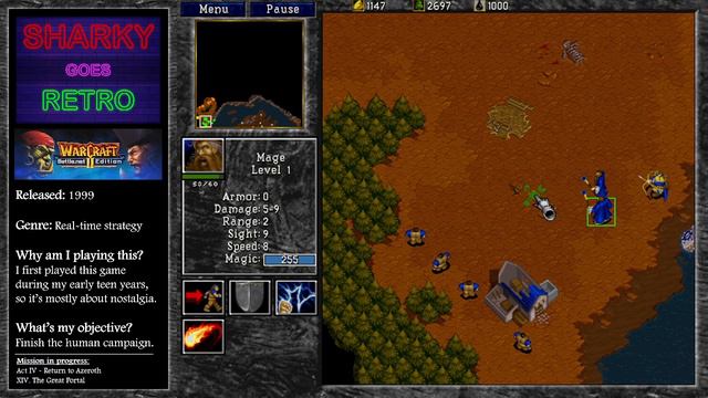 Sharky Goes Retro: Warcraft 2 - Human Campaign (missions 13-14)
