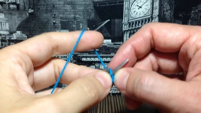 Интересная резинка спицами 1 на 1