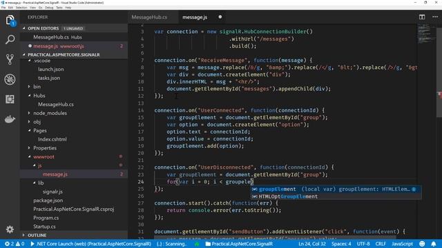 Practical ASP.NET Core SignalR | Hubs | Clients