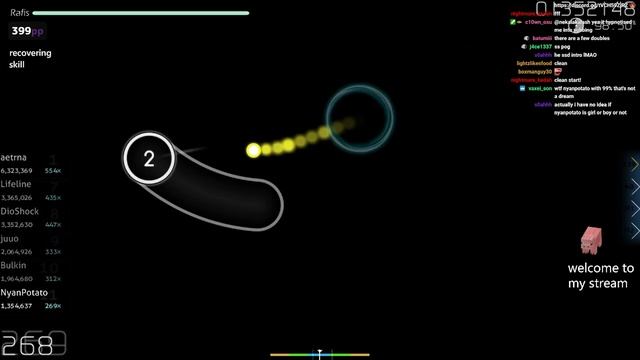 [9.09⭐Live] NyanPotato | Watashi - Ganbare! [emu's Extra: Zoa Ele] +HDDT 97.49% {#1 849pp FC} - osu