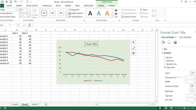 Cara membuat & memformat grafik garis di Microsoft Excel 2013