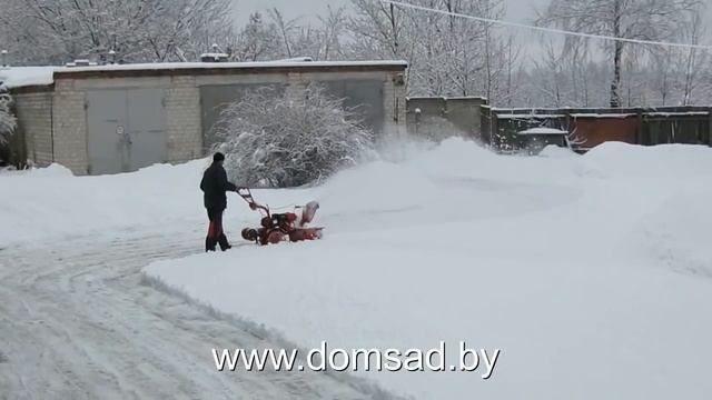 Уборка снега мотоблоком Салют5-Л6.5 Агат-Л6.5