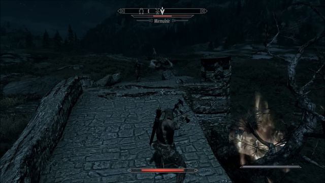 Elder Scrolls V: Skyrim Fighting a Dragon