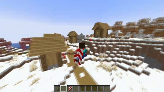 НОВОГОДНИЕ МОДЫ ДЛЯ МАЙНКРАФТ И ТЕКСТУРПАКИ 1.11.2 до 1.18 ОБЗОР - Snowmancy, Christmas Festivity..