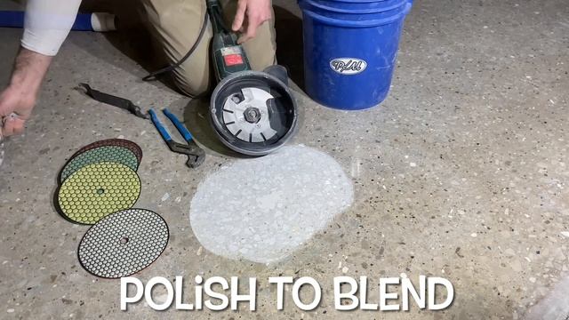 Repair Polished Concrete | Surface Nail Pops, Spalls, and Saw Cuts