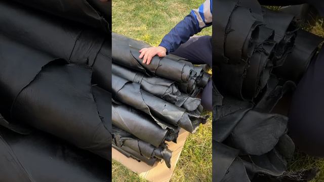 Кожа сыромятная натуральная черная