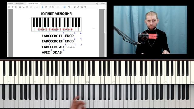 Самый простой разбор песни Максим "Знаешь ли ты". Куплет. Аккорды и мелодия.
