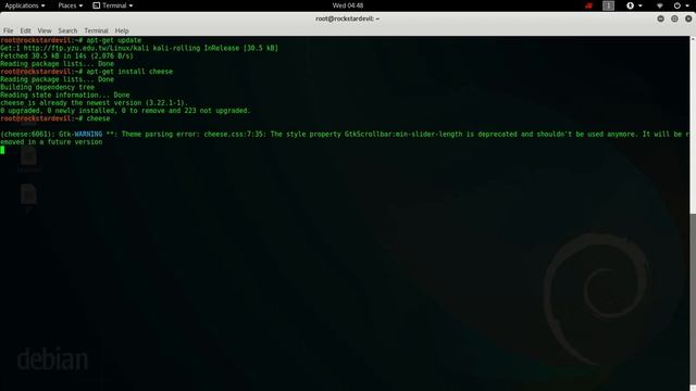 how to setup webcam in kali linux / ubuntu / mint / debian / parrot /  - Cheese Installation