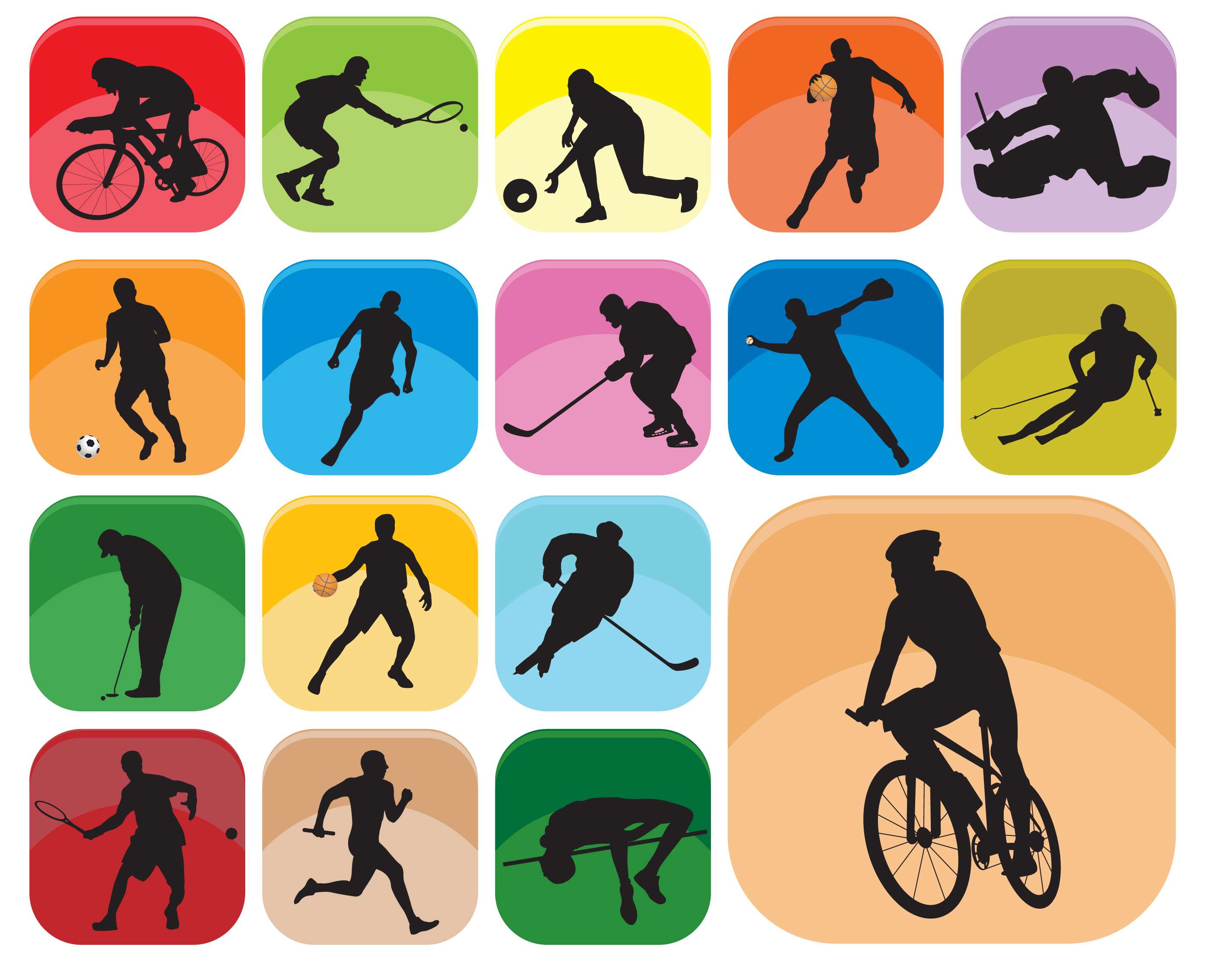 Символы разных видов спорта