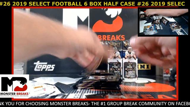 2019 SELECT FOOTBALL 6 BOX HALF CASE #26