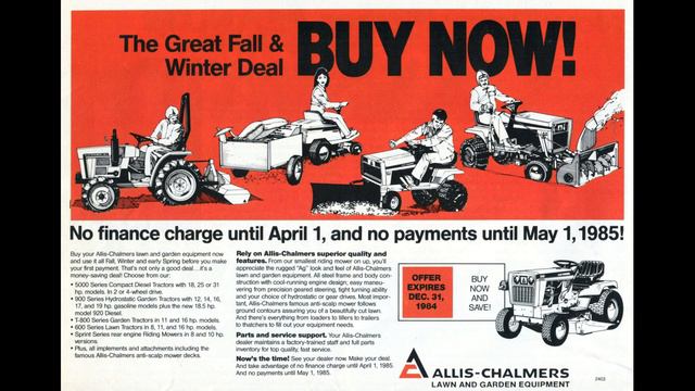 1984 Allis Chalmers Lawn And Garden Products Radio Ads