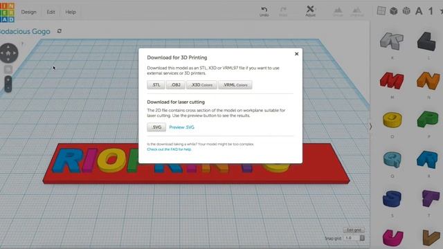 Export einer 3D-Datei im STL Format für Thinkercad | RIOPRINTO 3D-Druck Dienstleistungen