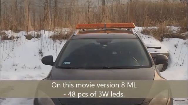 Warning LED Lightbar OPTIMA 90 8ML CP 110 cm R65 and R10 APPROVED