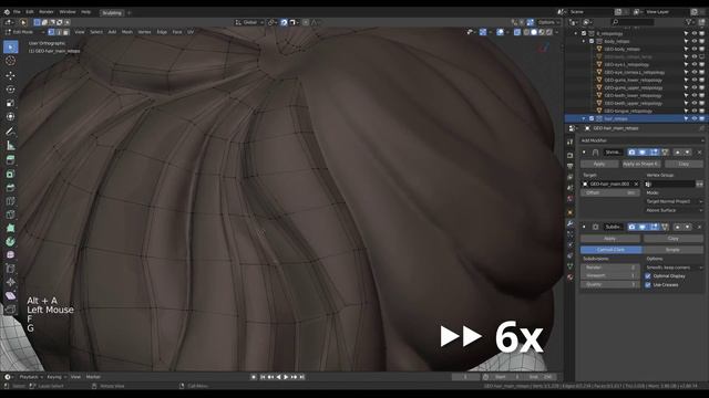 13 - Timelapse - Hair Retopology