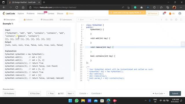 LeetCode  Challenge Problems  April Day 21 Design HashSet