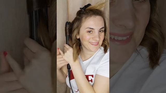 Укладка на средние волосы, локоны
