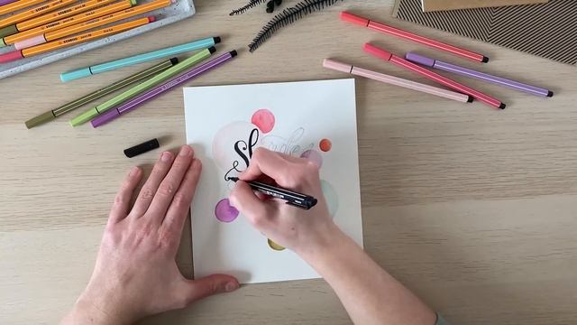 Shades to inspire lettering. Created with our new 8 colors of STABILO point 88 and Pen 68