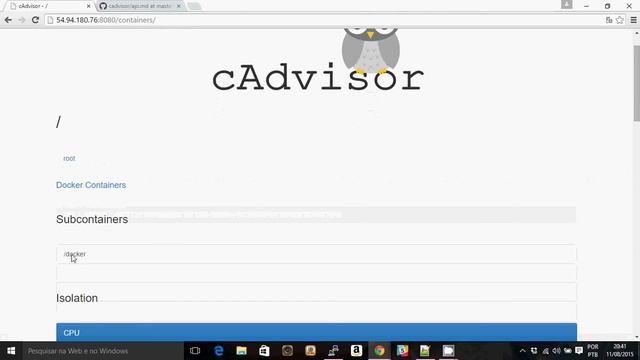 Medindo Recursos com o cAdvisor