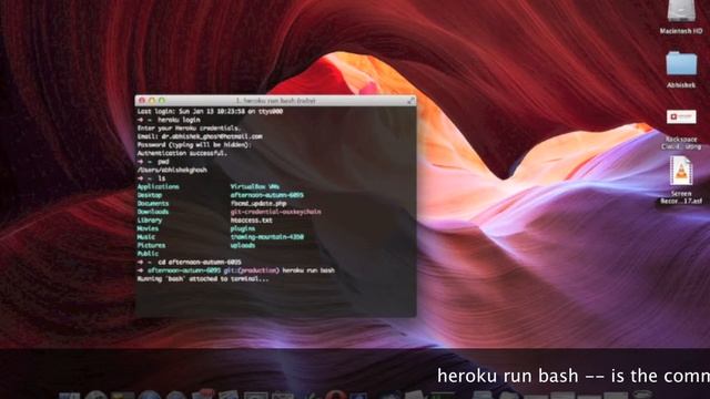 Execute bash Commands on Heroku Cloud