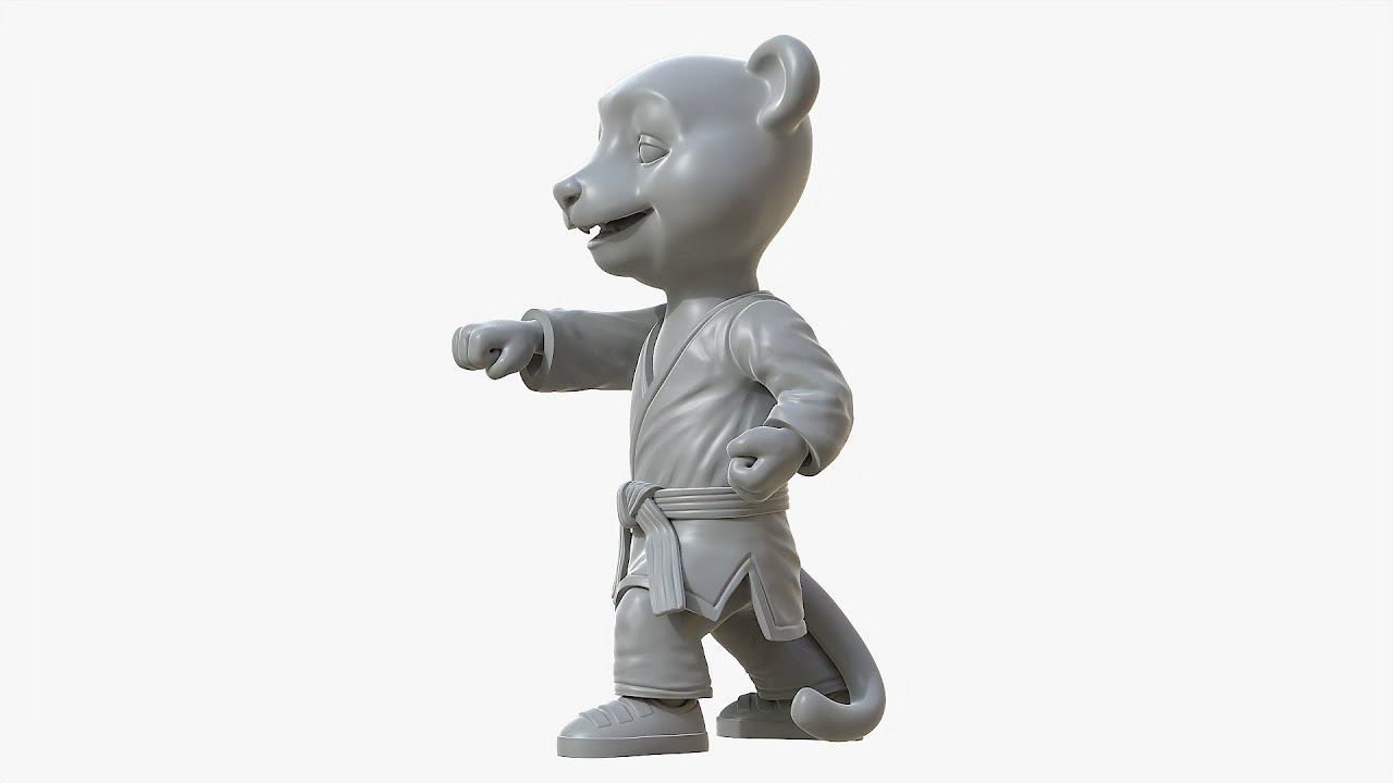3D Printable Karate Tiger Cub 1 model