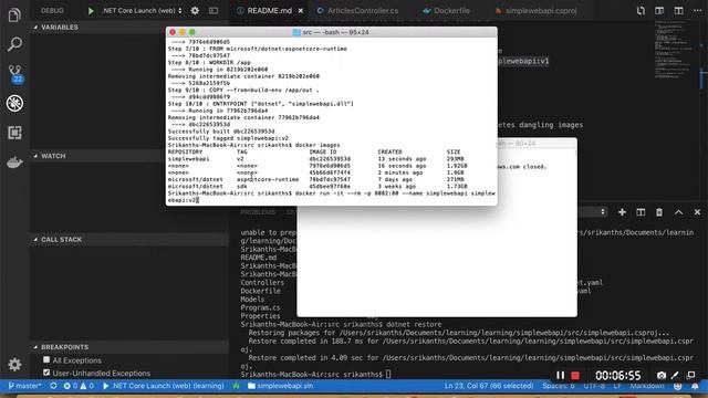 Dotnet core webapi with Docker