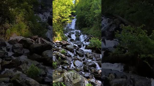 Абхазия, водопад Молочный, он же водопад Влюблённых (начало сентября, ОСЕНЬ-2024)