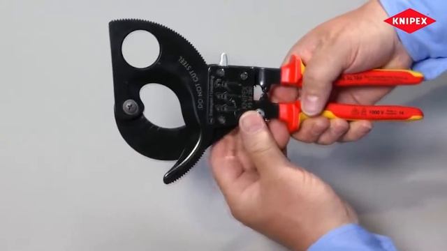 Nożyce do kabli z mechanizmem zapadkowym | KNIPEX 95 36 280