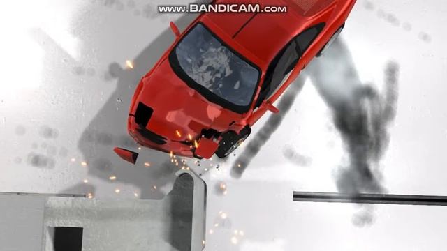 beamng drive toyota mr2 over lap crash test