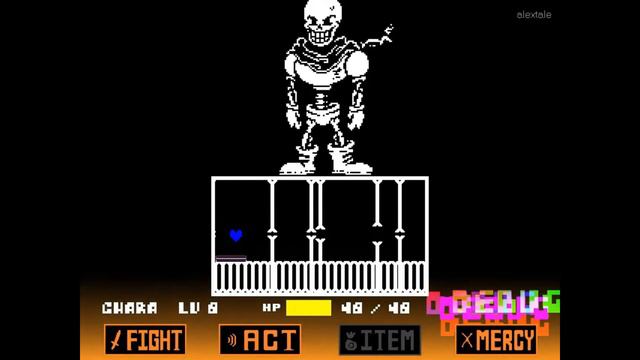 OverSave-Tale Genocide Papyrus Fight || (Debug Mode ) || Undertale Fan Game