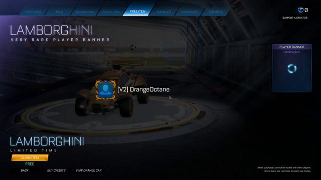 How to get the Free Lamborghini Banner in Rocket League