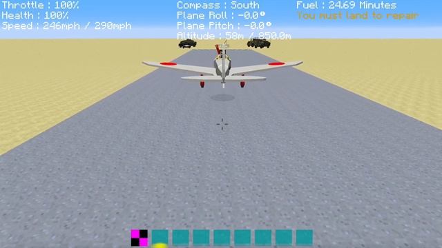 Minecraft Flans Mod: Working Kamikaze Aircraft - Devblog #81