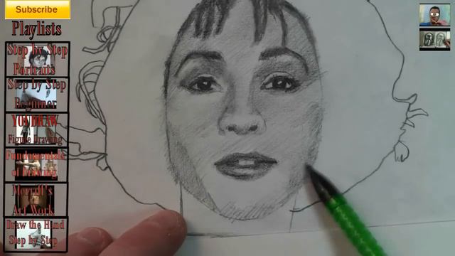 How to Draw Whitney Houston Step by Step