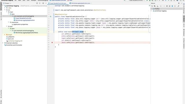 Spring workshop #4 (Logging)