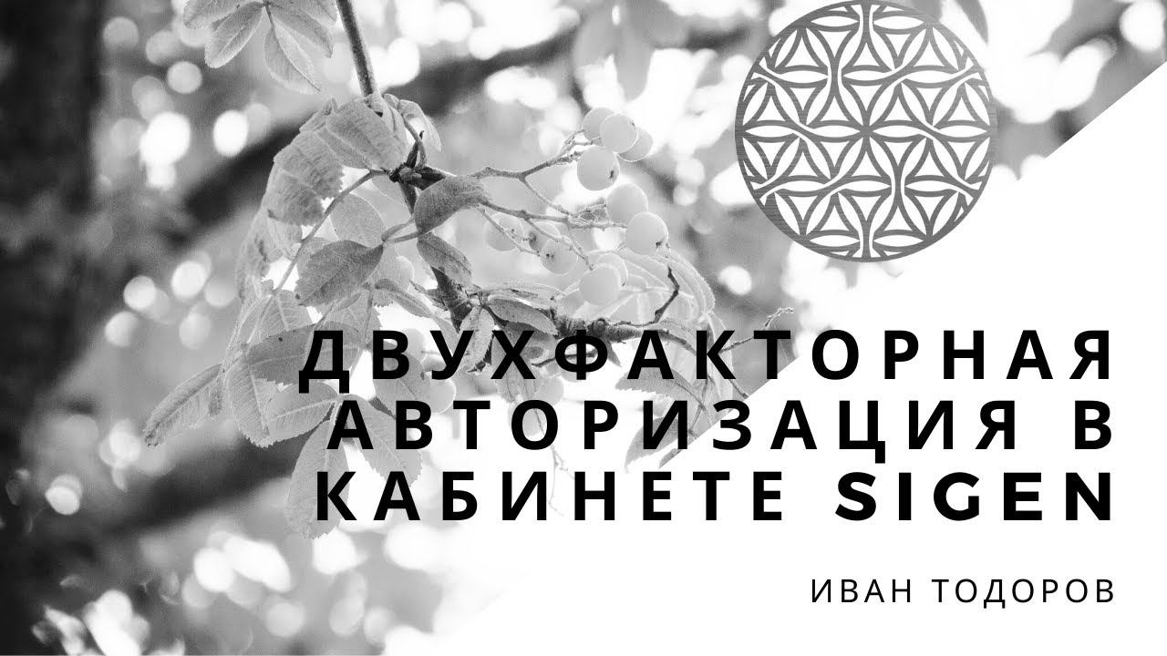 Как включить повышенный уровень безопасности в кабинете Sigen. Двухфакторная авторизация.