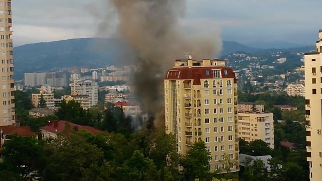 Пожар в Сочи 18 июля 2016 года