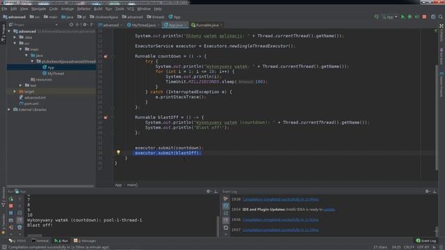 Kurs JAVA średniozaawansowany | Executor Service | ▶strefakursow.pl◀