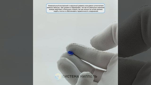 Кольцо 5 х 8 х 1.9 мм силикон синий термостойкий