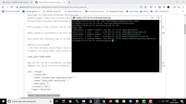 Configurando Script de Envio de SMS no Zabbix Nvoip  Setting up Zabbix send SMS Script - Nvoip