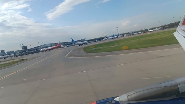 посадка Airbus 321 Челябинск-Москва а/к Аэрофлот
