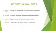 Keywords in Java part 2