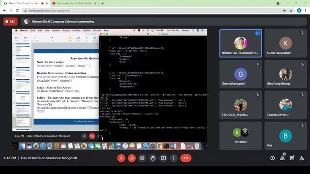 Hand's on Session in MongoDB Day 3