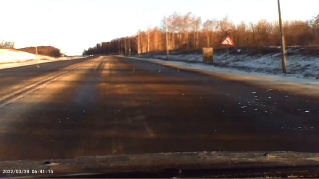 Поездка на работу вид с камеры видеорегистратора