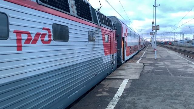 Поезд Москва-Брянск отправление со станции Балабаново снято 24.03.23 с Российские жд и транспорт.