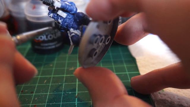 Citadel Contrast Paint on a Primaris Lieutenant in Phobos Armour