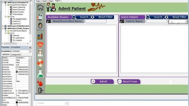 #4 How to Create Rooms & Bed Management System in Excel VBA 2021 || Admit New Client/Patient
